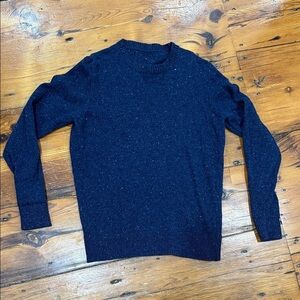 J. Crew Midnight Blue Crewneck Wool blend Sweater Size Medium
